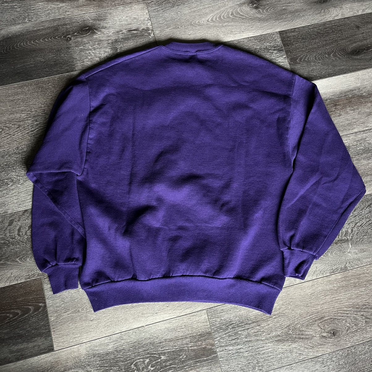 Jerzees Vintage 1990s Jerzees Russell Athletic Purple Blank Crewneck Size US L / EU 52-54 / 3 - 2 Thumbnail