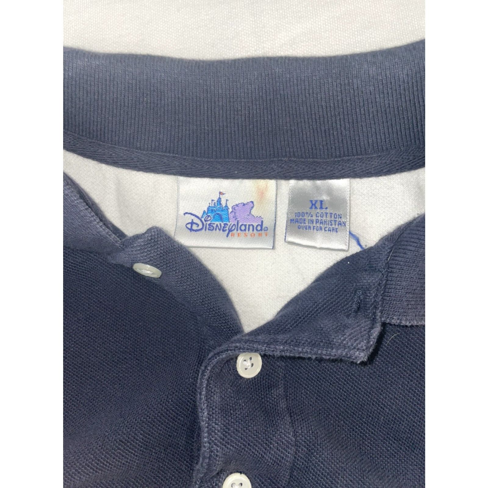 Vintage DisneyLand Polo Mens XL 100% Cotton White/Dark Blue Polo White Dark Blue 100% Cotton Men XL DisneyLand Polo Size US XL / EU 56 / 4 - 5 Thumbnail