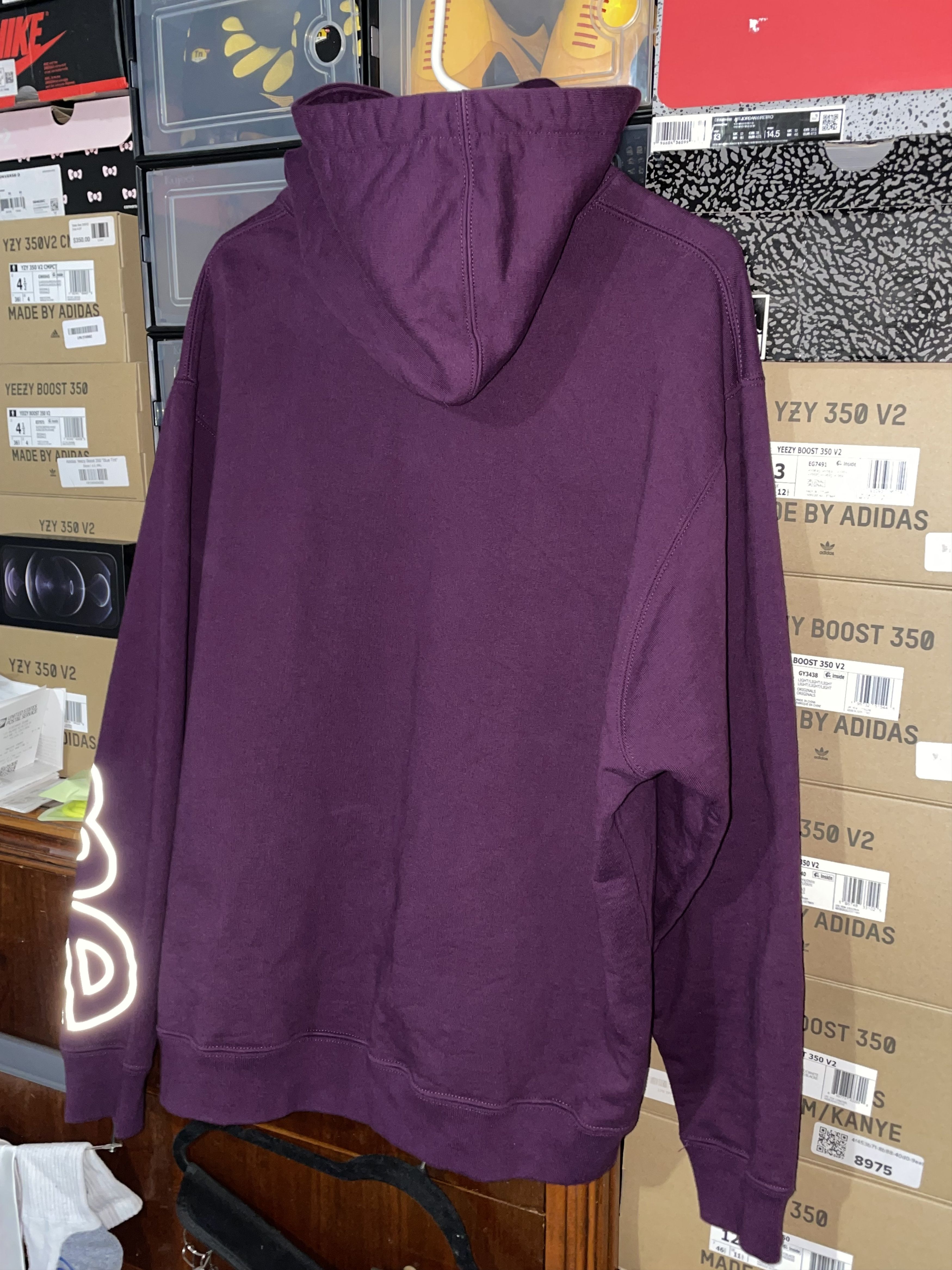 Supreme Supreme Reflective Hooded Sweatshirt Eggplant FW21 Medium Size US M / EU 48-50 / 2 - 4 Thumbnail
