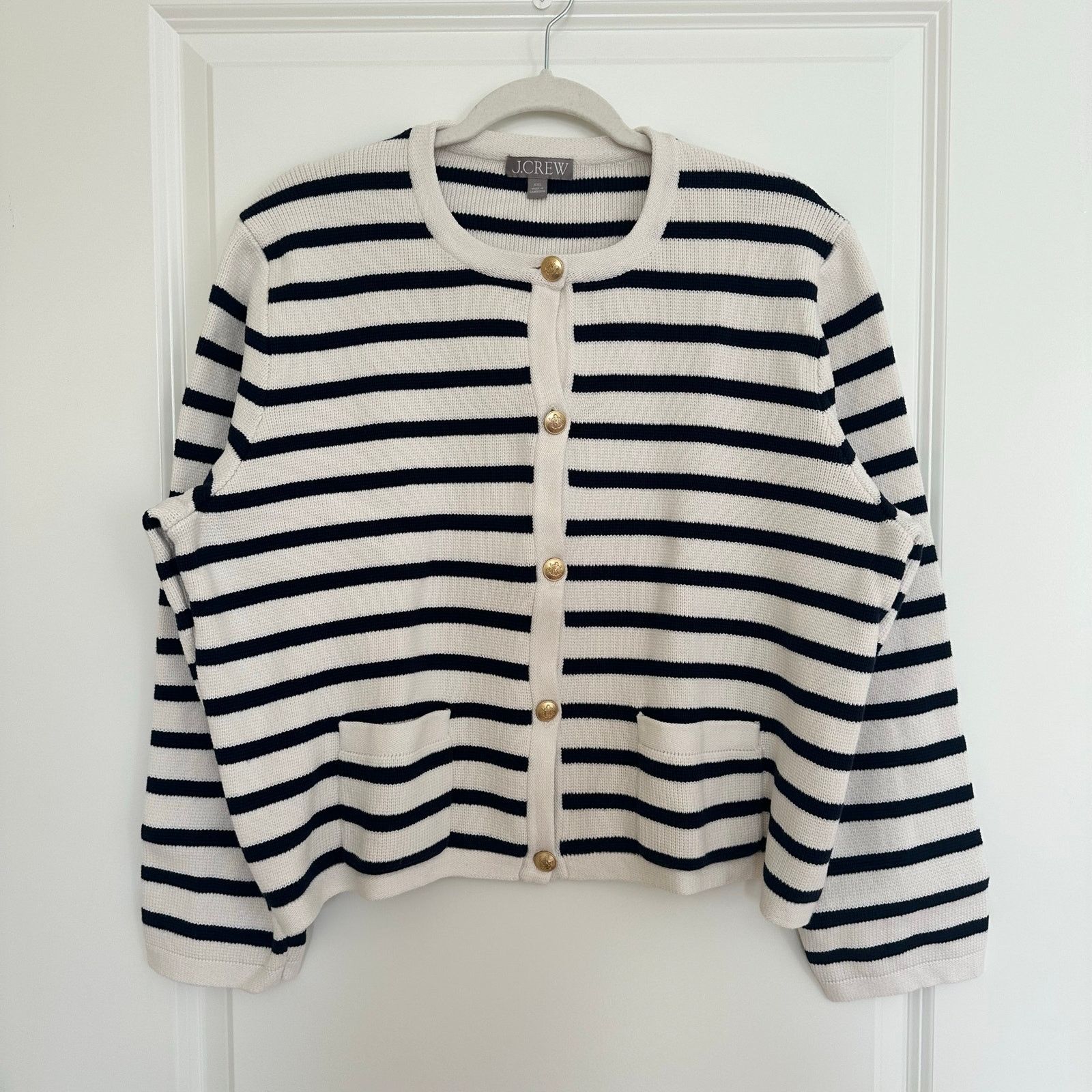 J.Crew J.Crew Relaxed Emilie Lady Jacket In Stripe 100% Cotton XXL Size XXL / US 16-18 / IT 52-54 - 1 Thumbnail