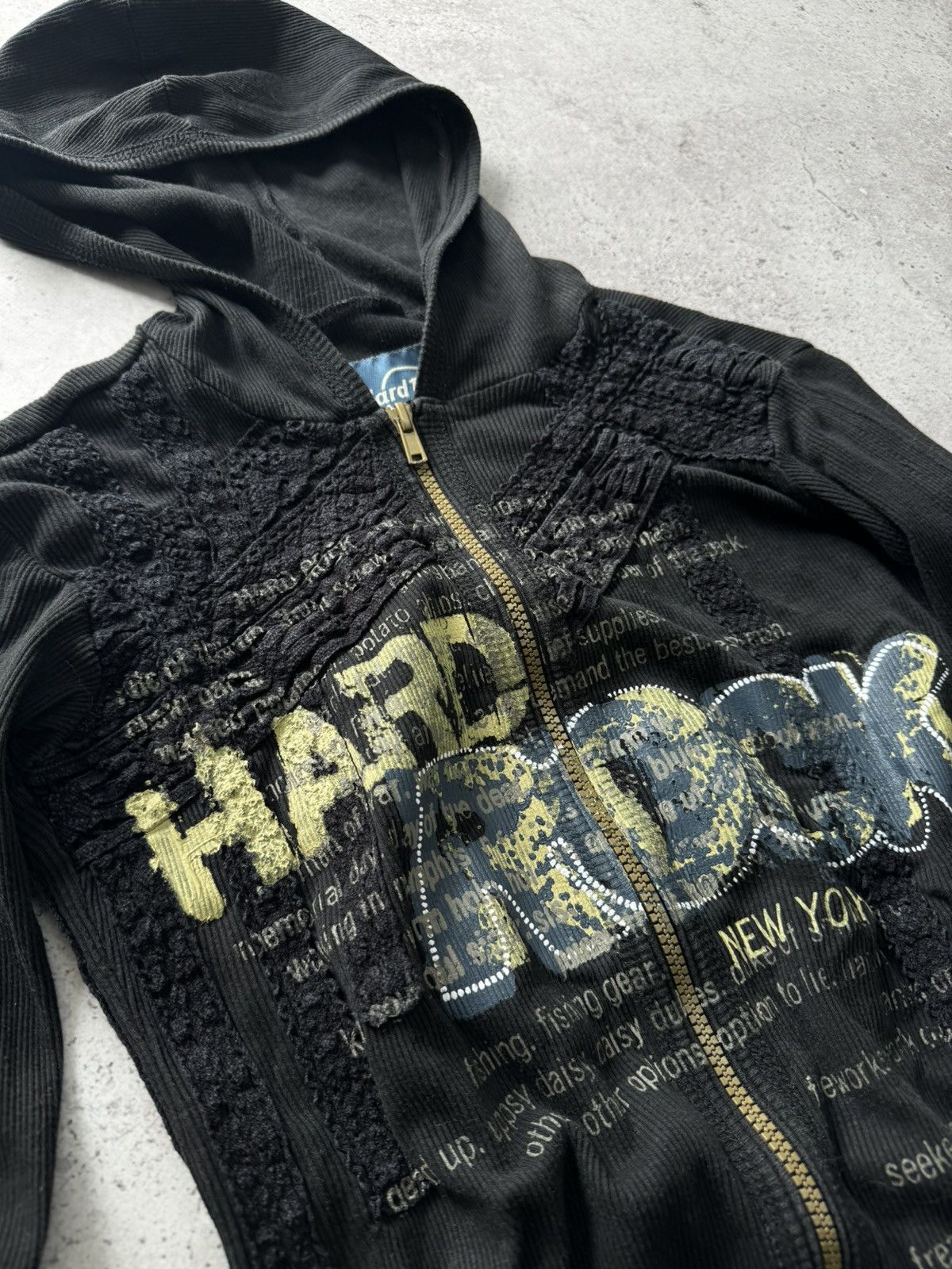 Hysteric Glamour Vintage 00s HardRock Distressed Bandage Zip Up Hoodie Size S / US 4 / IT 40 - 2 Thumbnail