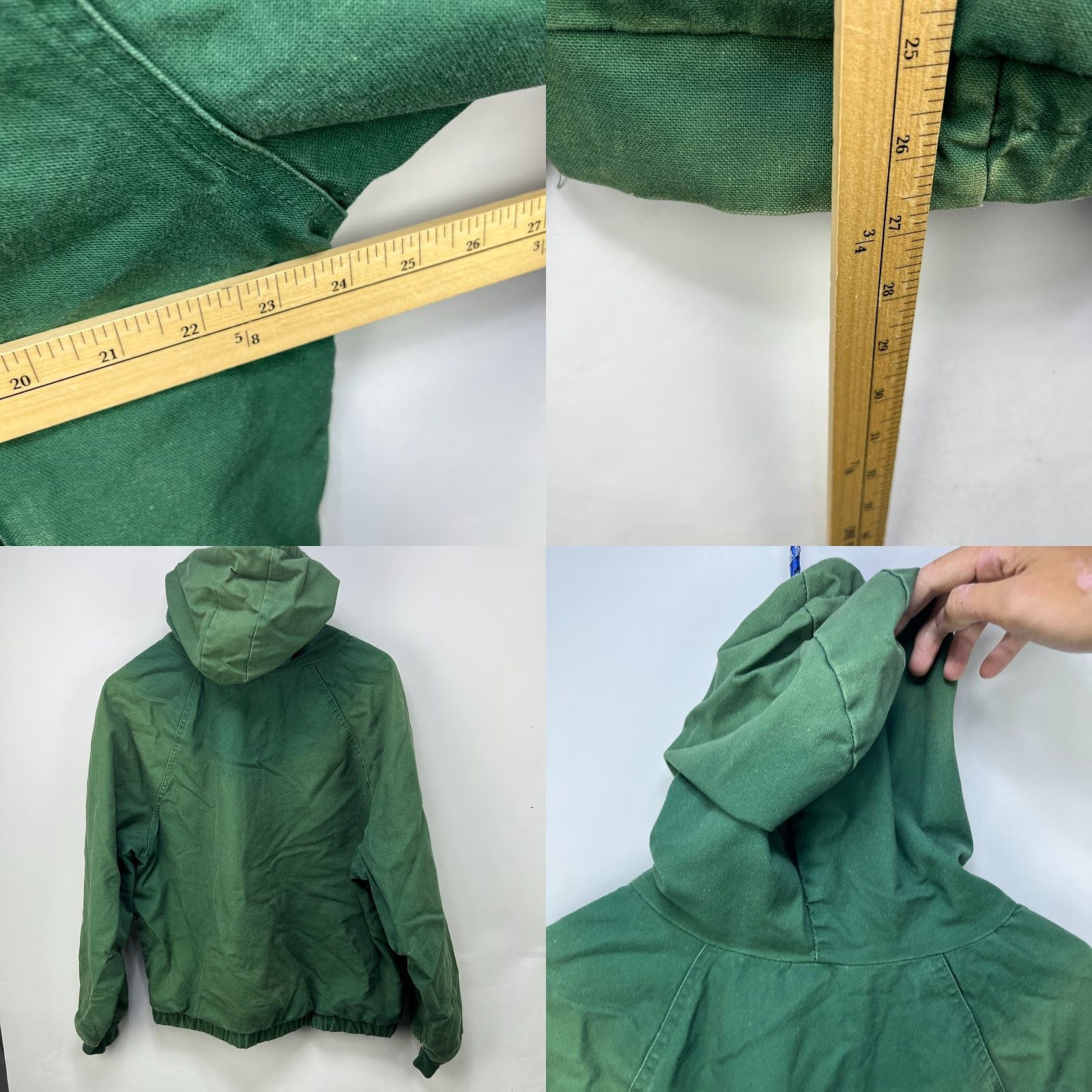 John Deere Vintage John Deere Jacket Bomber Jacket Men L Green Cotton Blend Hooded Thermal Zip-Up Size US L / EU 52-54 / 3 - 8 Thumbnail