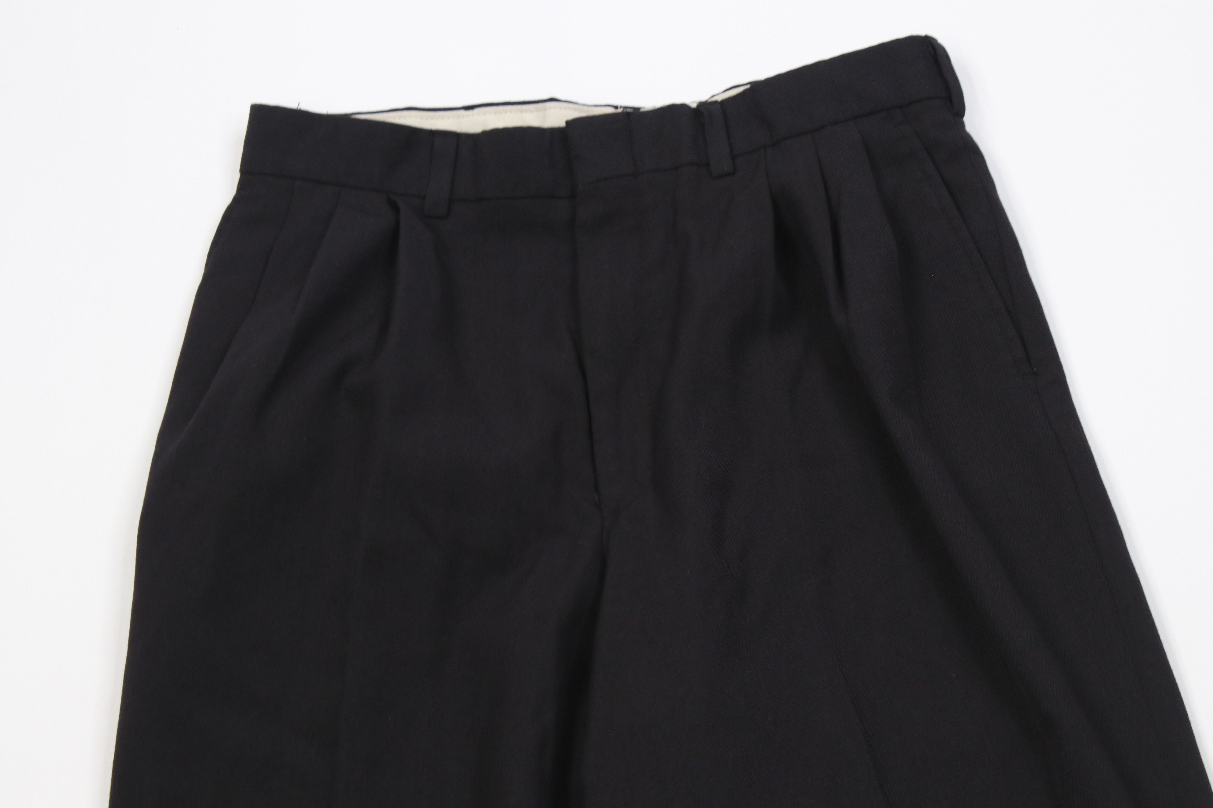 Vintage Vintage 90s Streetwear Blend Knit Pleated Chino Pants Black Size US 30 / EU 46 - 2 Thumbnail