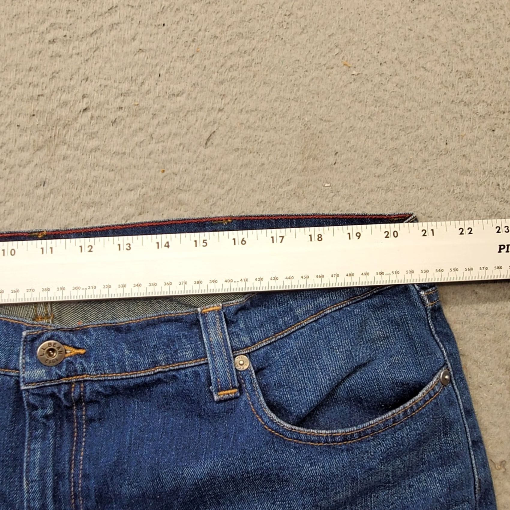 Vintage L.L. Bean Jeans: Mens 42/32 Blue Denim Straight Leg 5-Pocket Design Regular Fit Size 42 Size US 42 / EU 58 - 6 Thumbnail