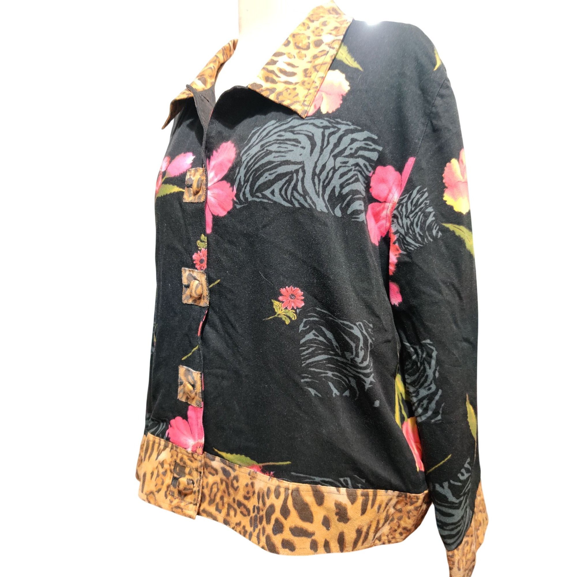 Vintage Great Cavalier XL Womens Blazer Vintage Floral Leopard Print Size XL / US 12-14 / IT 48-50 - 10 Thumbnail