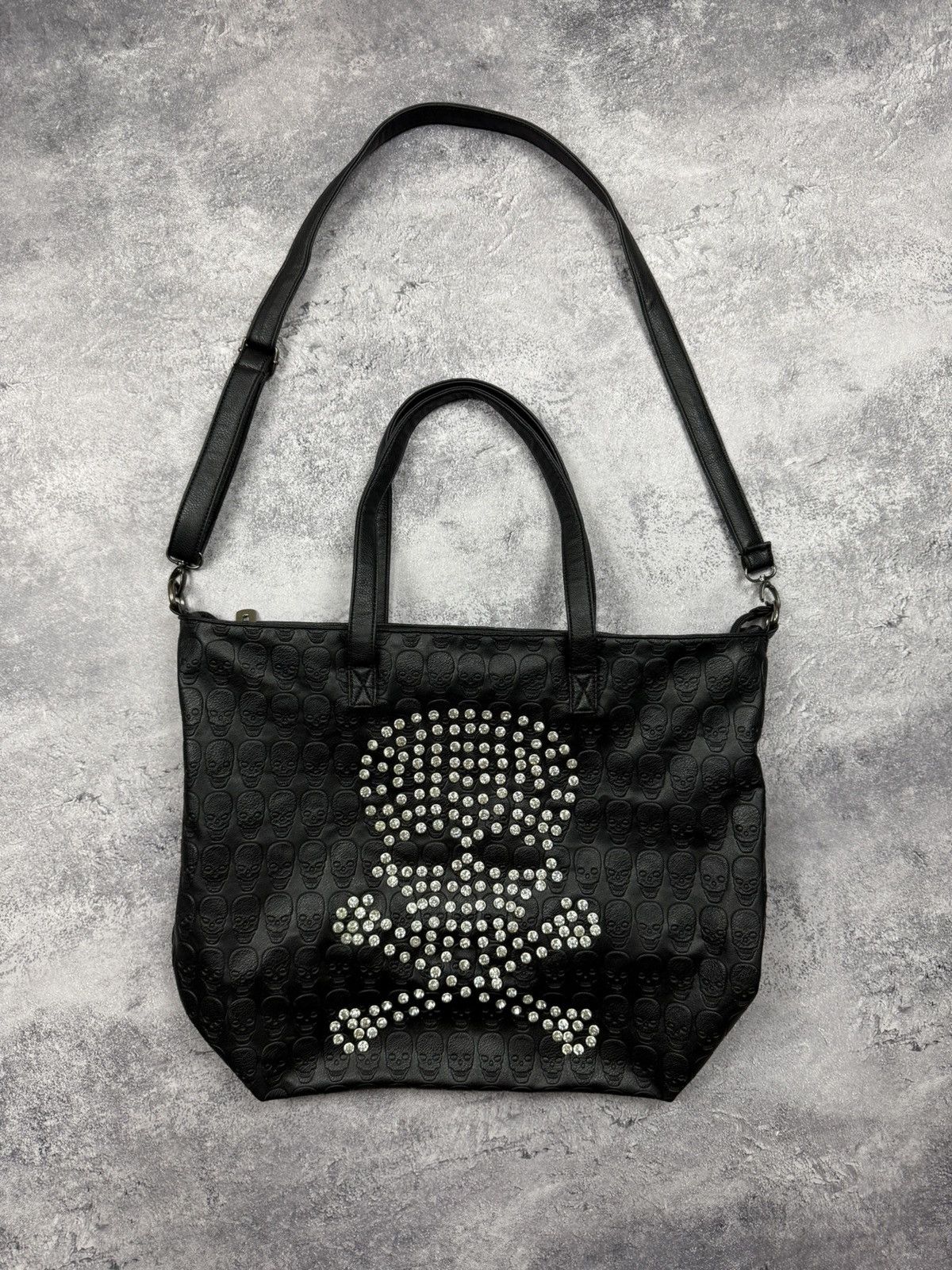 Hysteric Glamour Vintage Punk Avant Garde Bag Skull Rhinestones Y2K Style Size ONE SIZE - 1 Thumbnail
