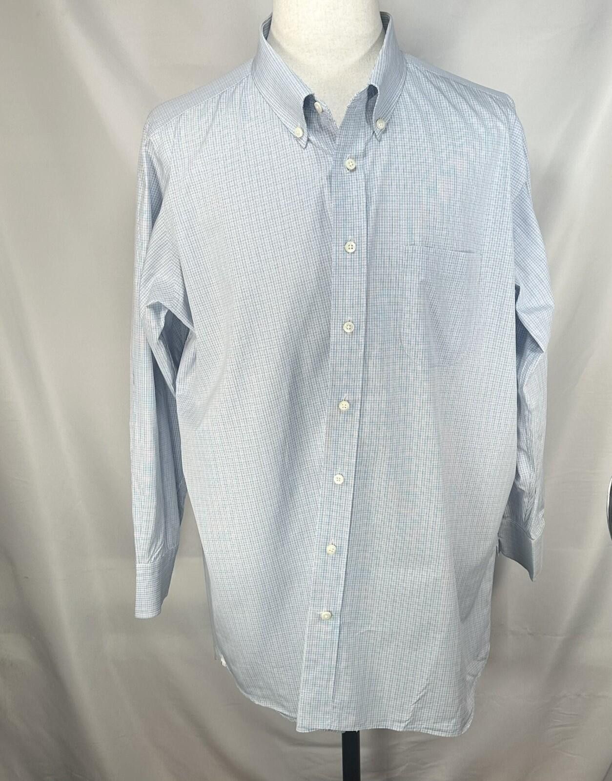 GianMarco Venturi Ventura Checked Tailored L/S Oxford Button Up Blue Mens XL Size US XL / EU 56 / 4 - 1 Thumbnail