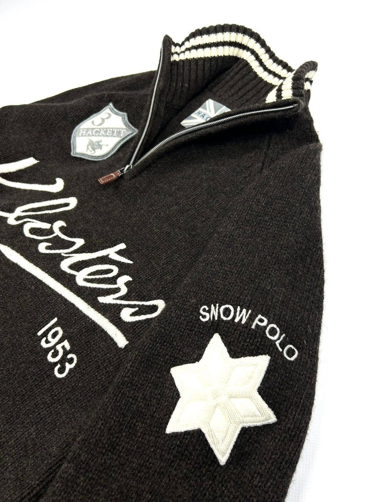 Hackett Vintage Hackett London Snow Polo Knitted Wool Zip Sweater Size US S / EU 44-46 / 1 - 7 Thumbnail