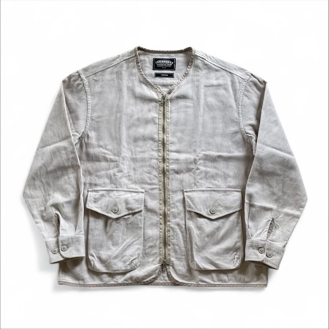 FrizmWORKS 🛒SENDOFFER🛒Frizmworks Corduroy Zip Up Jacket - Ivory Size US M / EU 48-50 / 2 - 1 Thumbnail