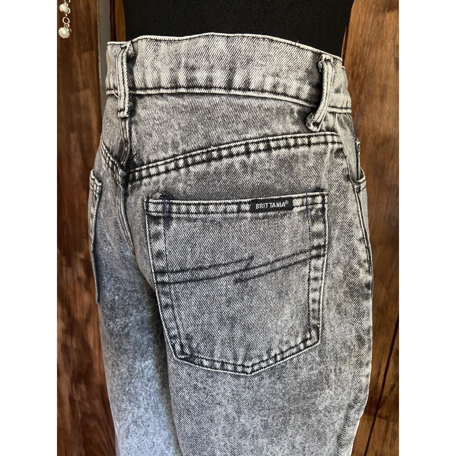 & Other Stories Vintage Brittania Jeans Womens Acid Wash Size 9 High rise Size 29" - 5 Thumbnail