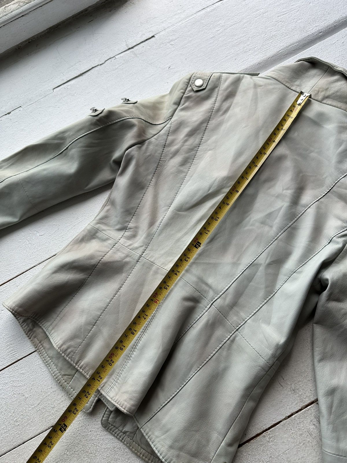 Other 🚨Y2K RICK OWENS TYPE DIRTY SLIM FIT ZIP LEATHER JACKET Size XS / US 0-2 / IT 36-38 - 15 Thumbnail