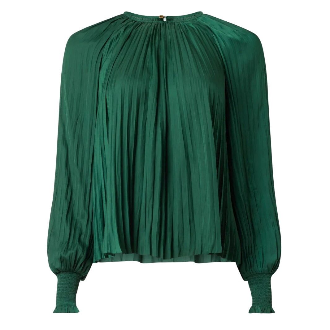 Ulla Johnson Ulla Johnson Aidy Long Sleeve Blouse in Green, Size US 12 Size XL / US 12-14 / IT 48-50 - 1 Thumbnail