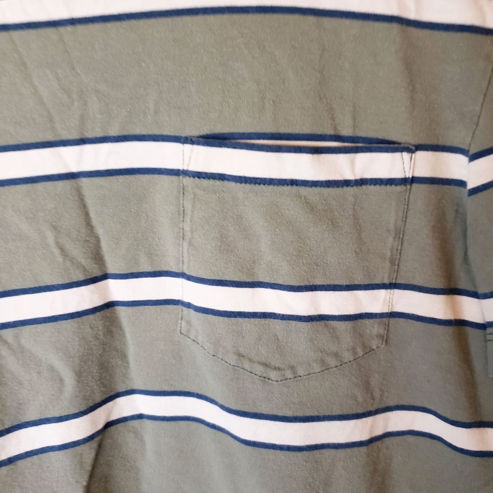 J.Crew J.CREW Shirt Mens L Green Striped Slim Washed Crew Neck Short Sleeve Casual Tee Size US L / EU 52-54 / 3 - 3 Thumbnail
