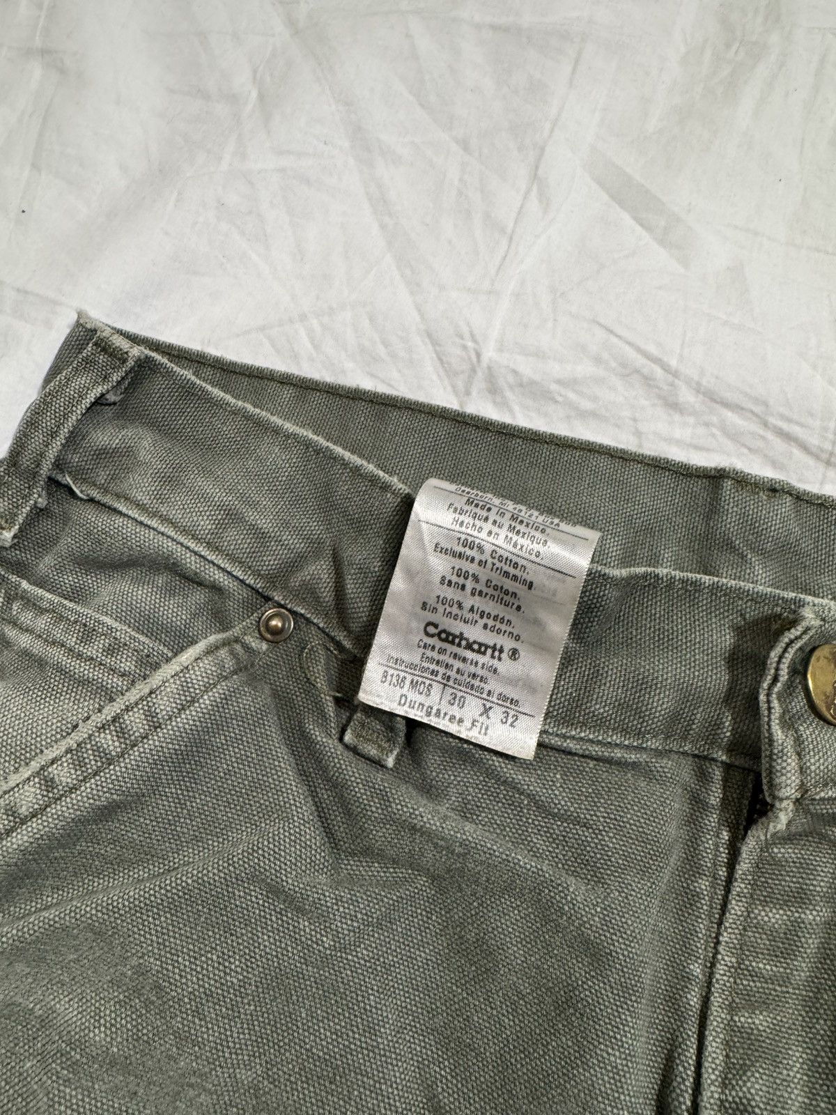 Carhartt Vintage Thrashed And Faded ERD Style Carhartt Double Knees Size US 30 / EU 46 - 4 Thumbnail