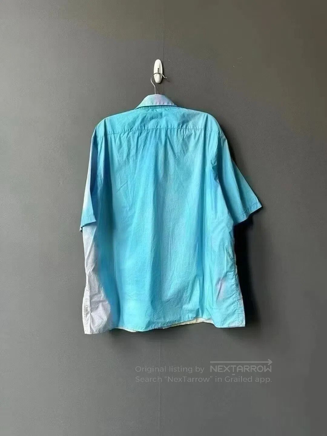 Fendi FENDI Blue Dip-Dye Tone-on-Tone Short Sleeve Shirt| Size US XS / EU 42 / 0 - 2 Thumbnail