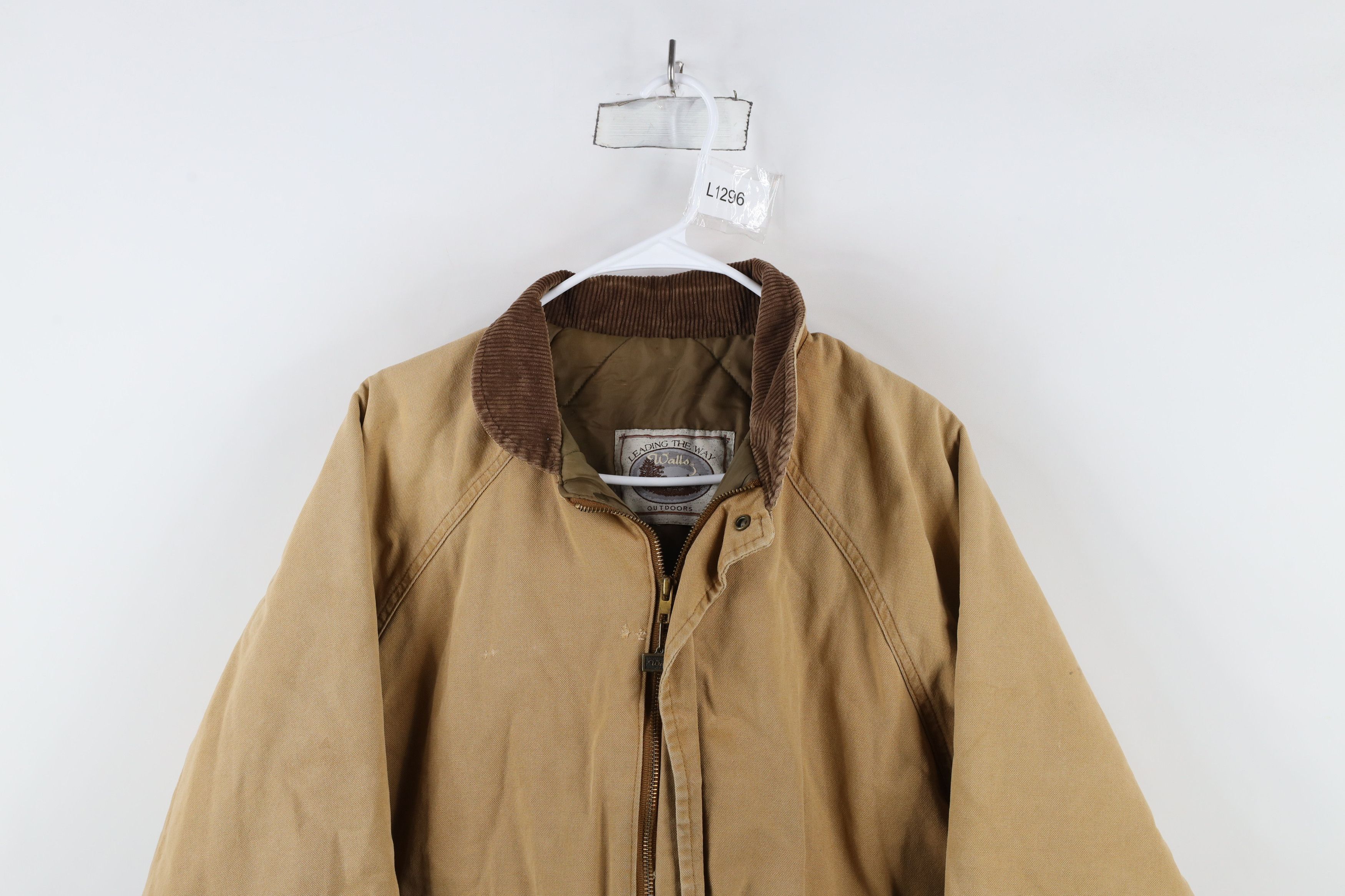 Vintage × Walls Vintage 90s Walls Canvas Bomber Jacket Duck Brown USA Size US XL / EU 56 / 4 - 2 Thumbnail