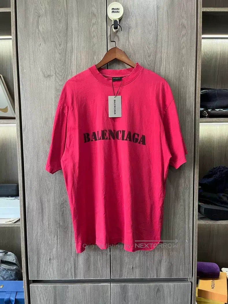 Balenciaga Balenciaga Spray Paint Logo Short Sleeve Size US M / EU 48-50 / 2 - 2 Thumbnail