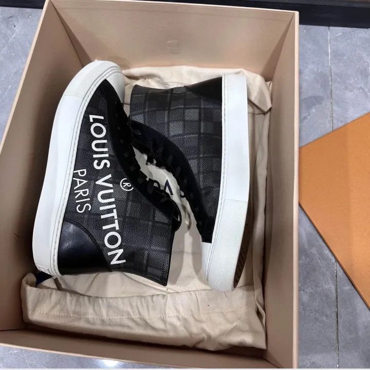 Louis Vuitton Louis Vuitton Black High-Top Fashion Sneakers -2508 Size US 7.5 / EU 40-41 - 6 Thumbnail