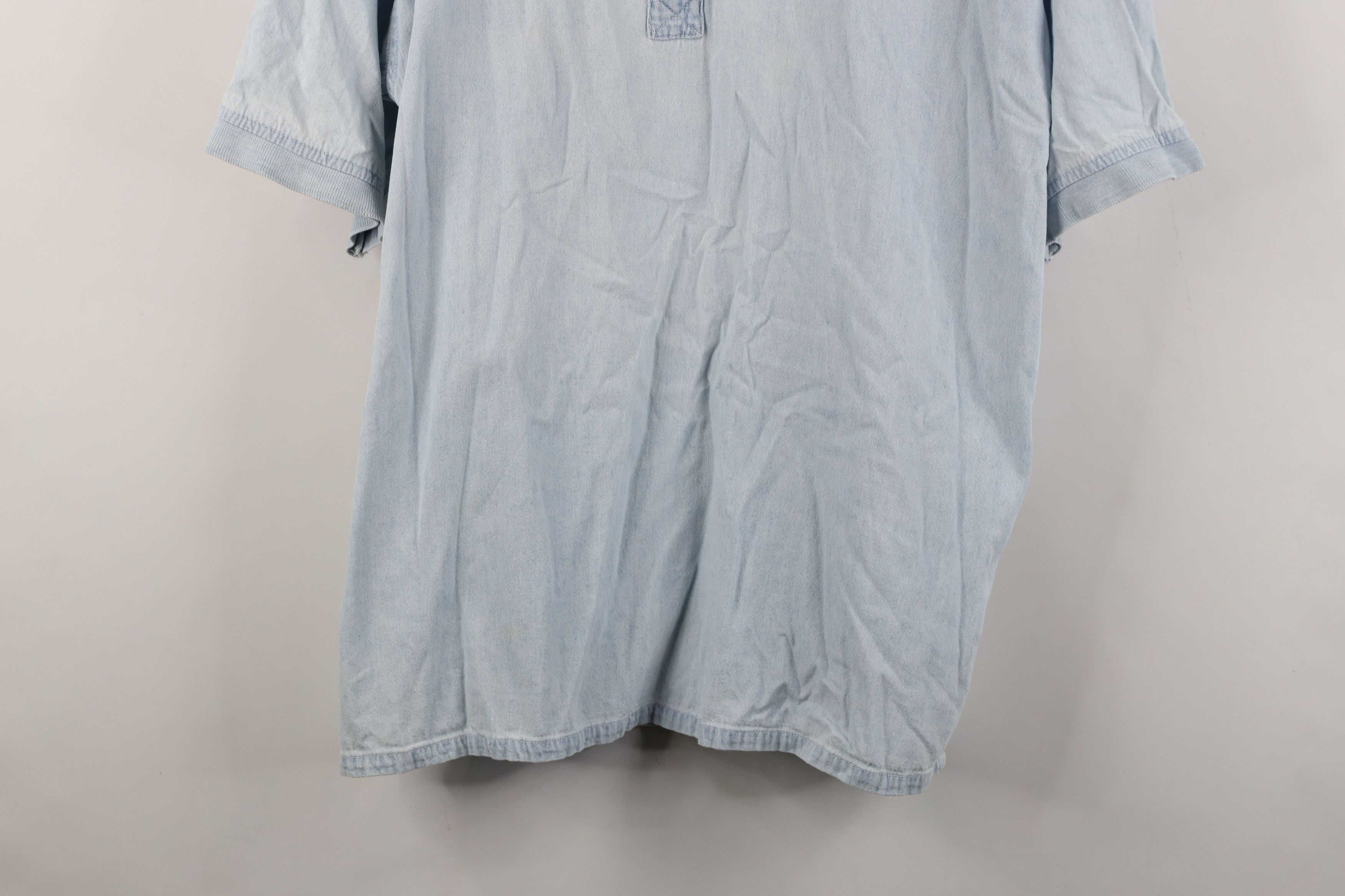 Vintage Vintage 90s Streetwear New Orleans French Quarter Denim Polo Size US L / EU 52-54 / 3 - 3 Thumbnail