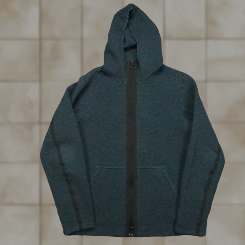 Lululemon Hoodie Mens Medium Blue Stratum Full Zip Pockets Hooded
