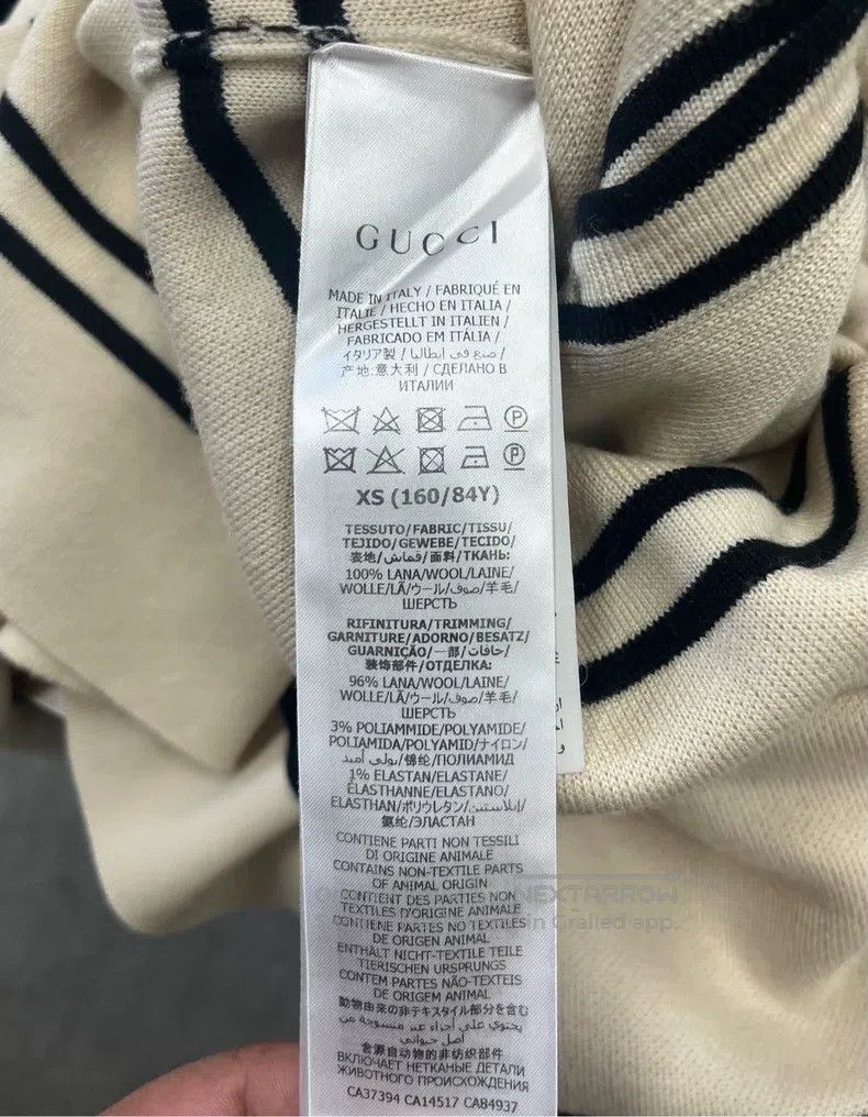 Gucci Gucci Ivory white and black striped horse buckle knitted d Size XS / US 0-2 / IT 36-38 - 4 Thumbnail