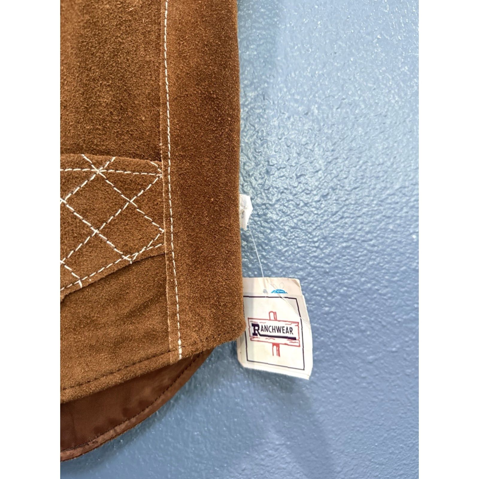 J Brand VINTAGE Brand New Western USA Made Leather Suede Vest 42 Brown Men 80s Ranchwear Size US XS / EU 42 / 0 - 3 Thumbnail