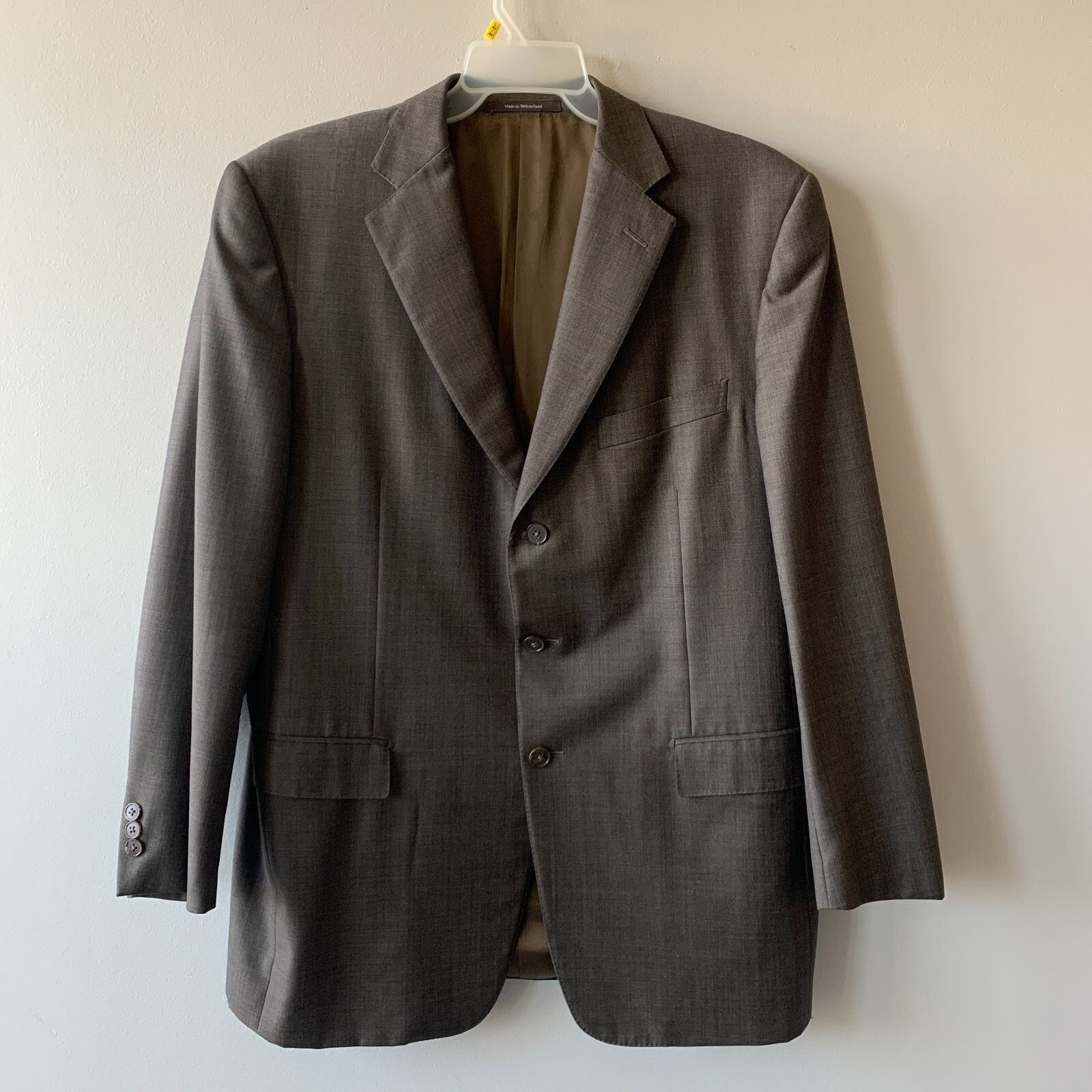 Ermenegildo Zegna Ermenegildo Zegna Sport Coat Men's 44 R Brown Suit Jacket Wo Size 44R - 2 Thumbnail