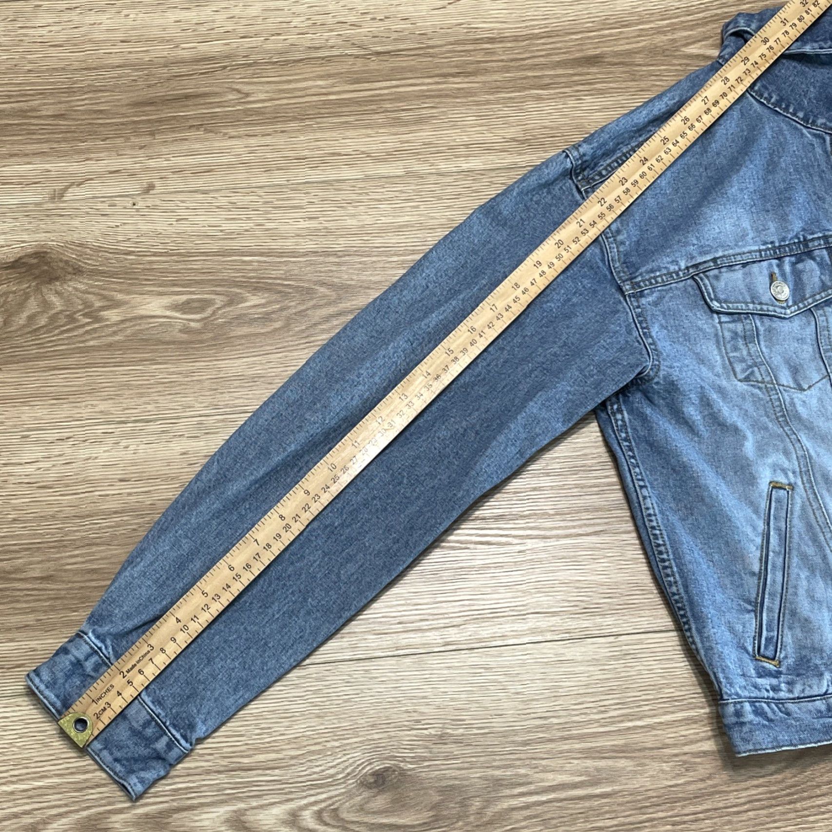 Vintage VINTAGE The Limited Denim Jacket Womens Large Blue Cotton 80s 90s Casual Outerwear Size 36" / US 14 / IT 50 - 7 Thumbnail