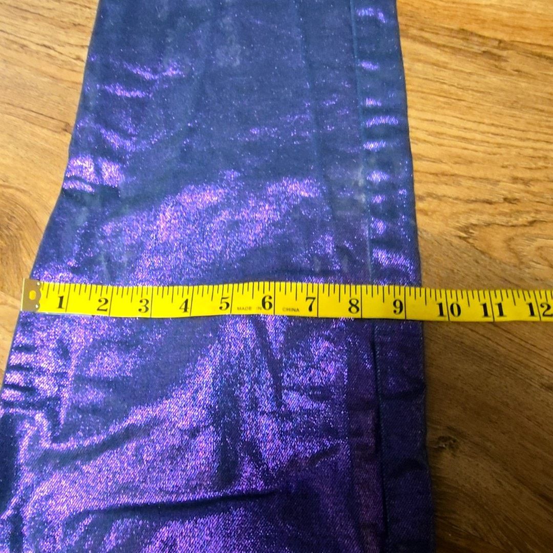 Levi's Levi's Ribcage Straight Ankle Metallic Purple Jeans 24 Size 24" / US 00 / IT 34 - 15 Thumbnail