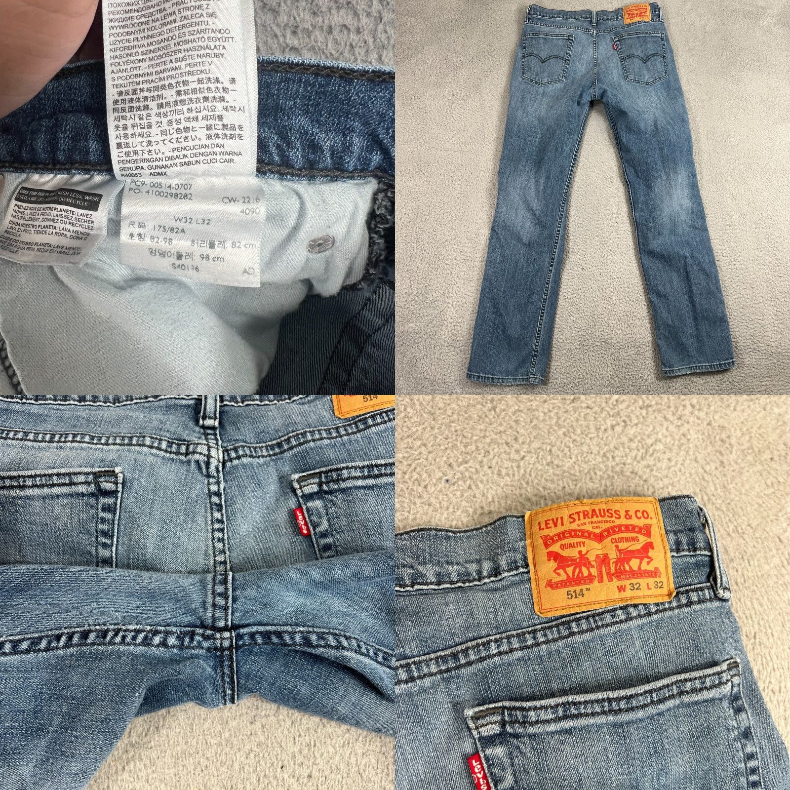 Levi's VINTAGE Levi's 514 Slim Straight Jeans Men’s 32x32 Blue Denim Mid Rise 90s Biker Style Size US 32 / EU 48 - 8 Thumbnail