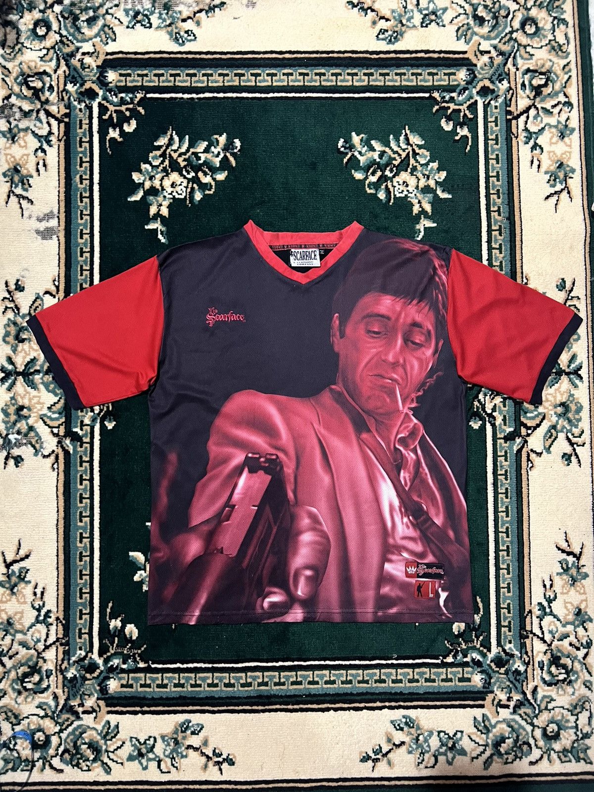 Very Rare! Vintage Scarface Big Print Mesh Jersey