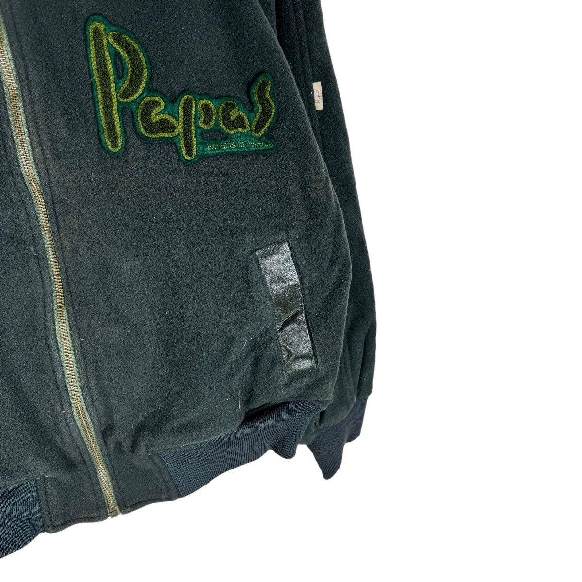 Japanese Brand ❄️PAPAS JAPAN WOOL LEATHER PART VARISTY JACKET Size US M / EU 48-50 / 2 - 5 Thumbnail