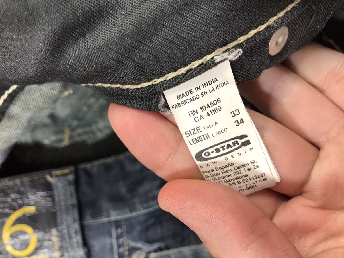 G-Star × Vintage Vintage G Star Raw Distressed Jeans Size US 33 - 9 Thumbnail
