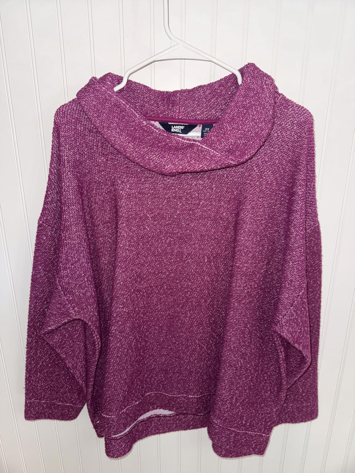 Lands' End Lands' End Women's 2X Cozy Knit Sweater Pullover Size XXL / US 16-18 / IT 52-54 - 1 Thumbnail