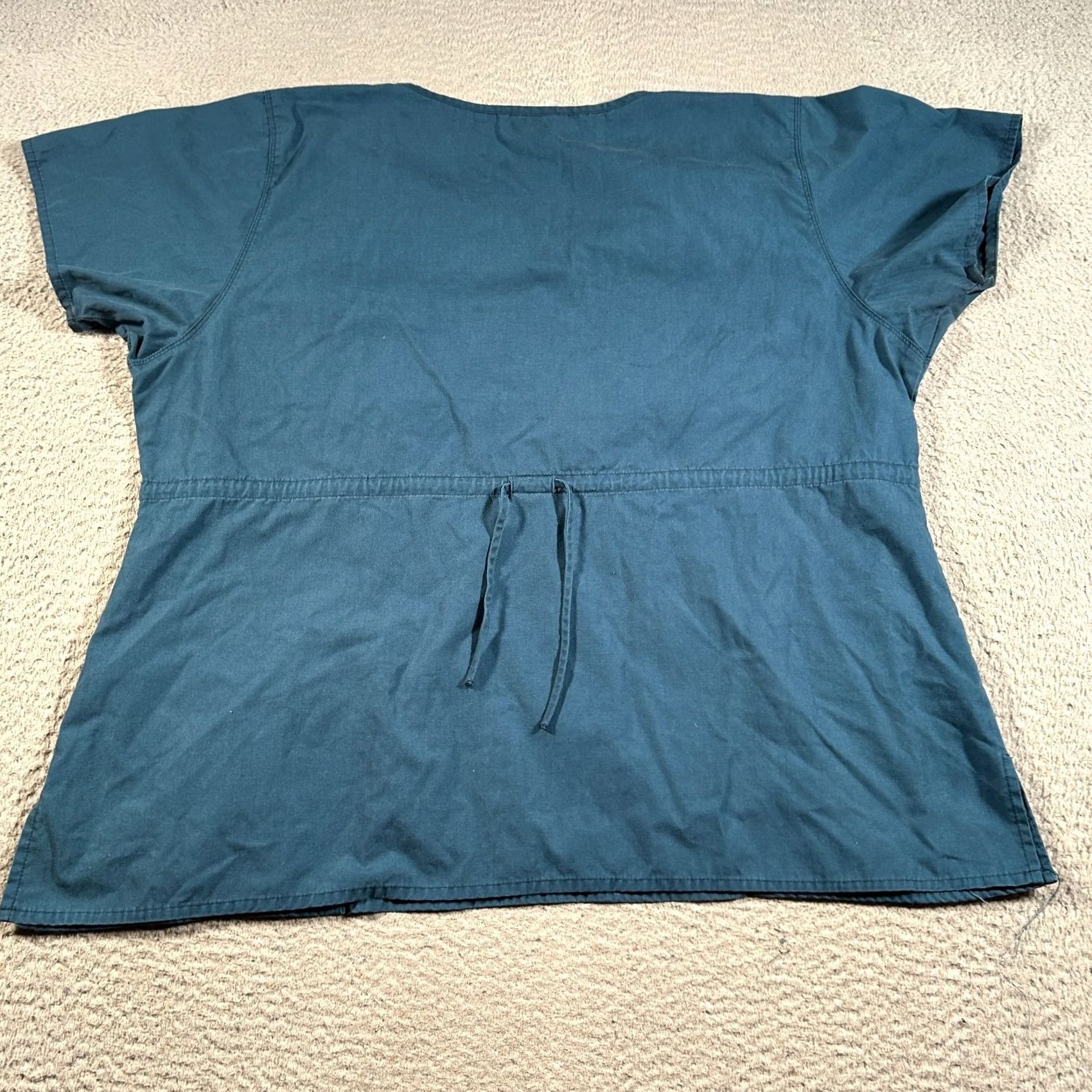 Carhartt VINTAGE Carhartt Med Scrub Top Womens 3XL Solid Blue-Green 2 Pocket Nursing Short Sleeve Size XXL / US 16-18 / IT 52-54 - 2 Thumbnail
