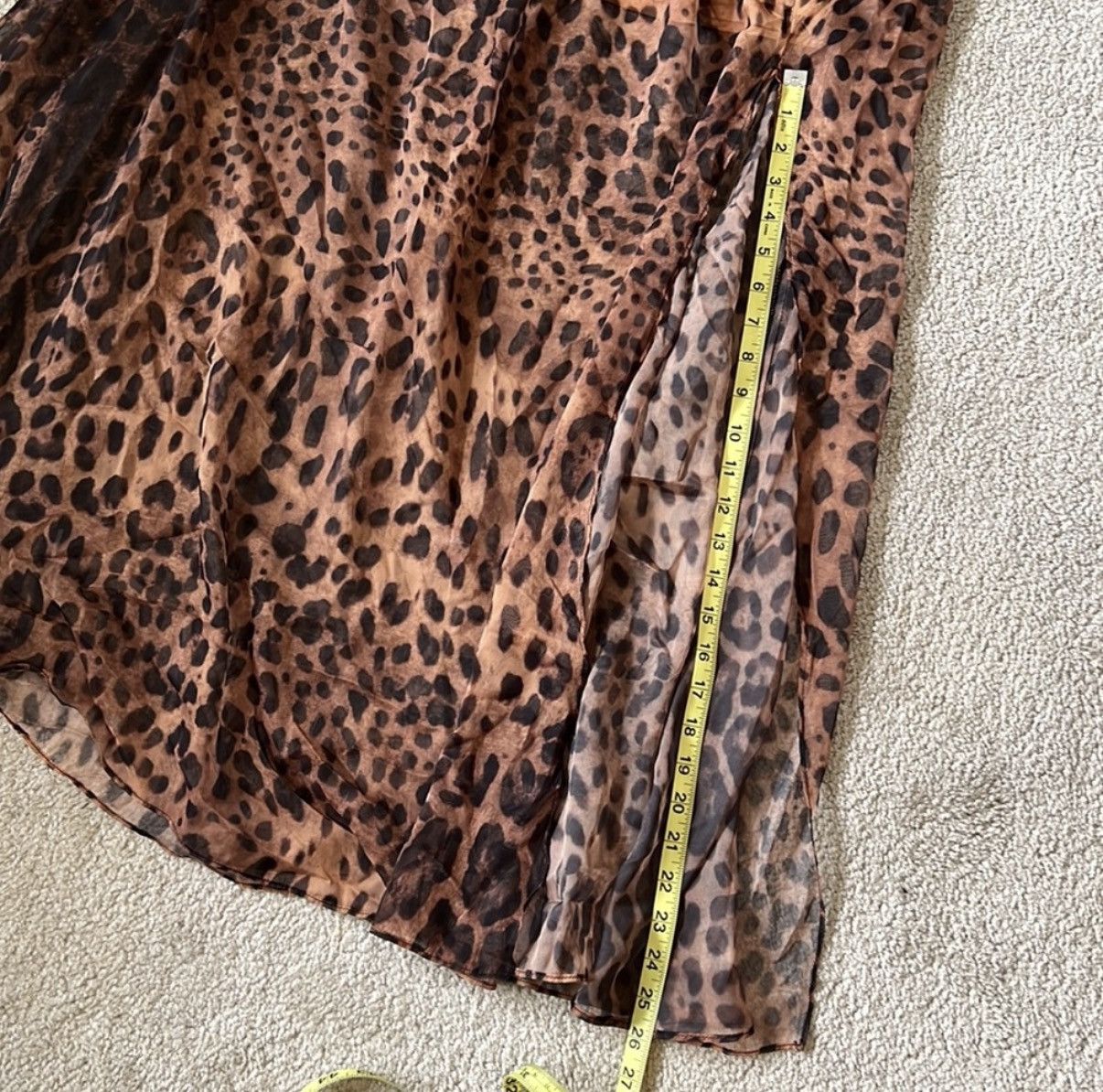 BLVD BLVD Sheer Leopard Print Maxi Skirt With High Slit Size L Size 34" / US 12 / IT 48 - 7 Thumbnail