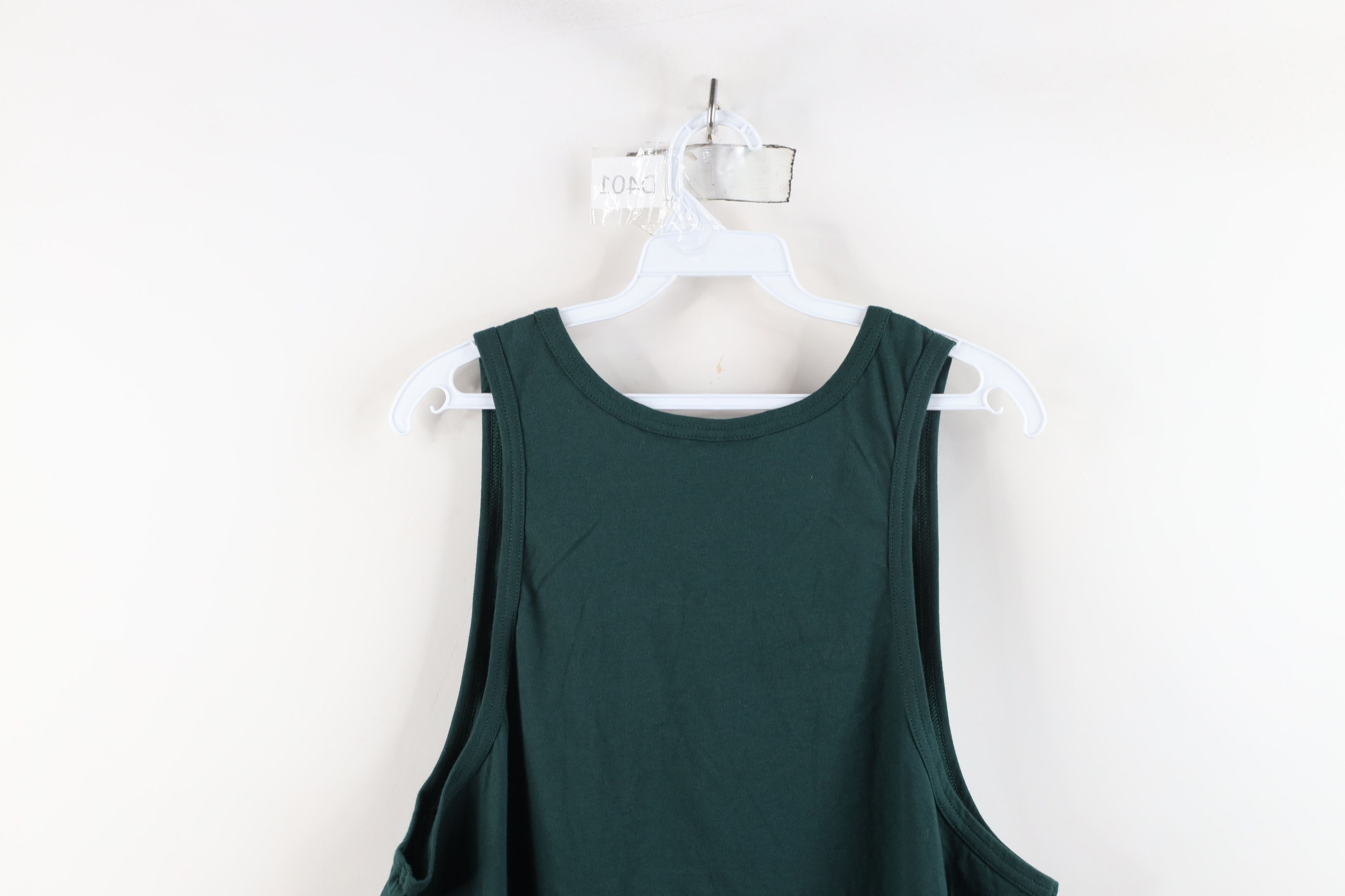 Vintage Vintage 90s Streetwear Blank Tank Top T-Shirt Hunter Green Size US L / EU 52-54 / 3 - 8 Thumbnail