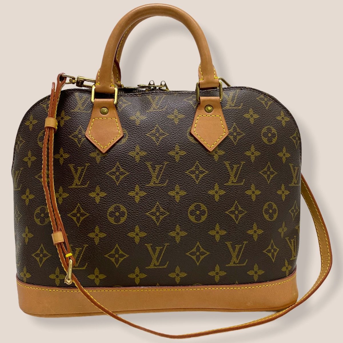 Louis Vuitton AUTH. LOUIS VUITTON MONOGRAM ALMA PM HANDBAG WITH LONG STRAP Size ONE SIZE - 6 Thumbnail