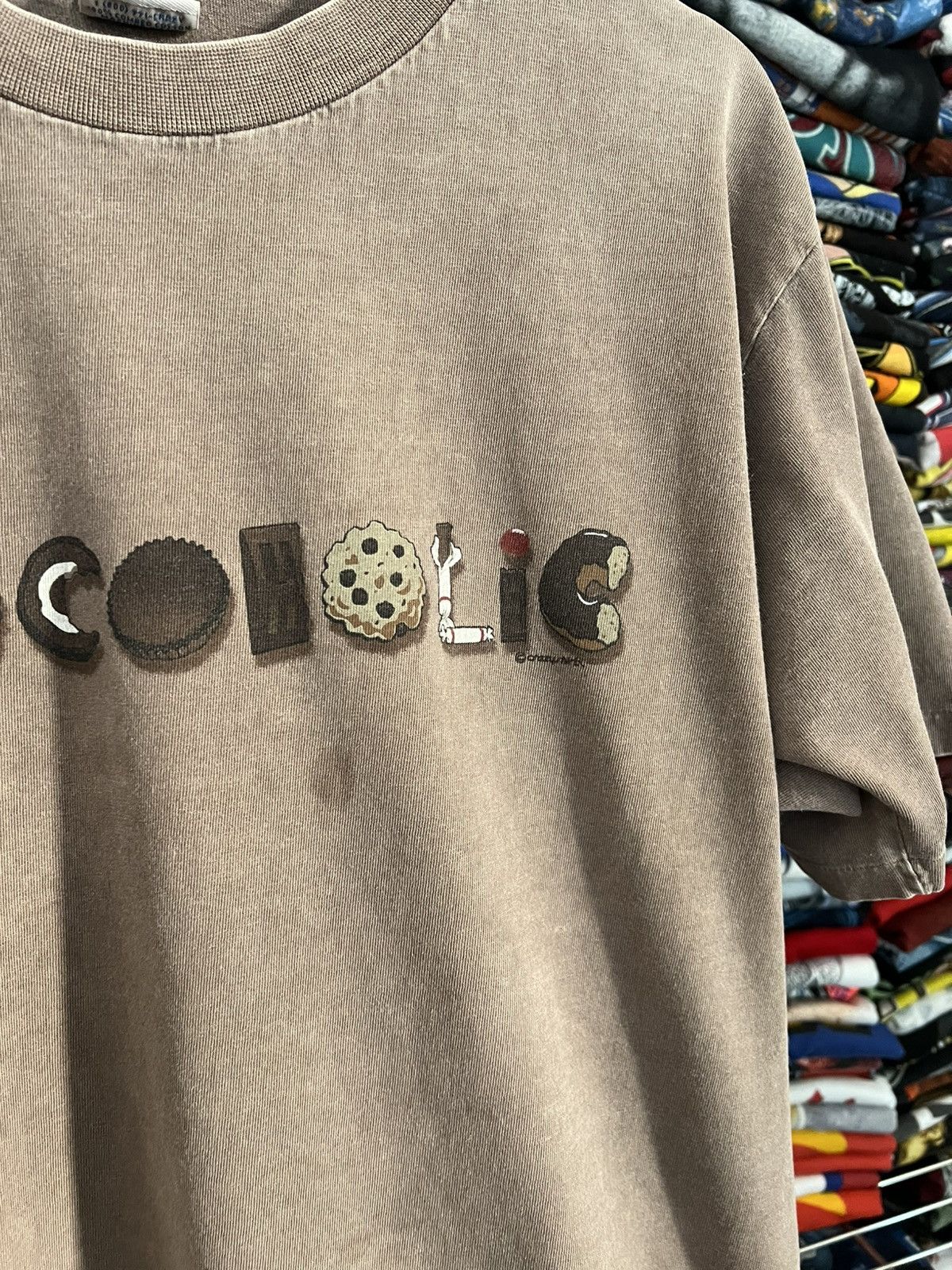 Vintage 90s Chocoiolic Single Stitch Crazy Shirts Chocolate Dyed Tee Size US M / EU 48-50 / 2 - 3 Thumbnail