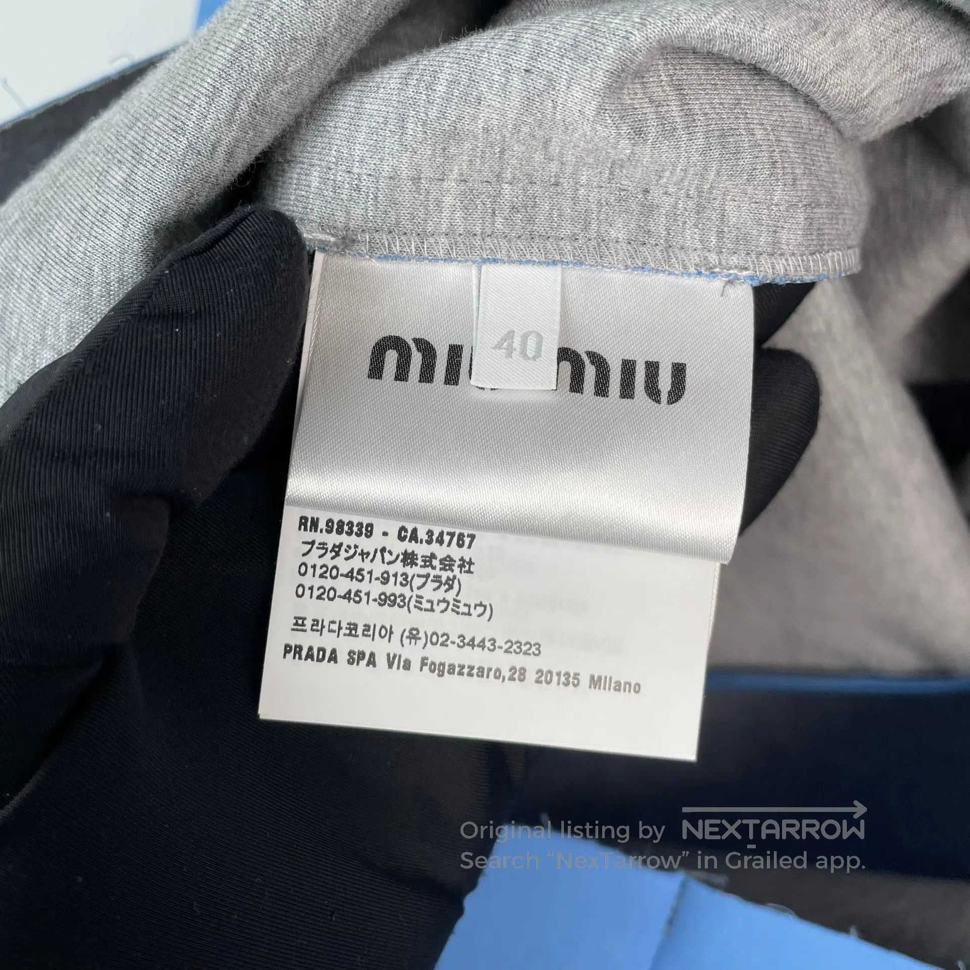 Miu Miu Miu Miu Embroidered Logo Blue Pocket Round Neck Long Dress Size S / US 4 / IT 40 - 4 Thumbnail