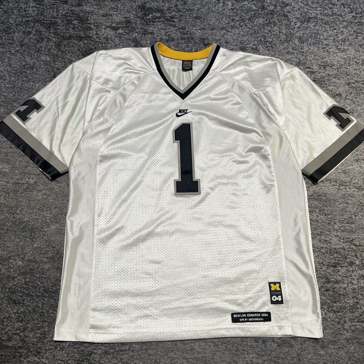 Nike Braylon Edwards #1 Michigan Wolverines Jersey Size Away XXL Size US XXL / EU 58 / 5 - 3 Thumbnail
