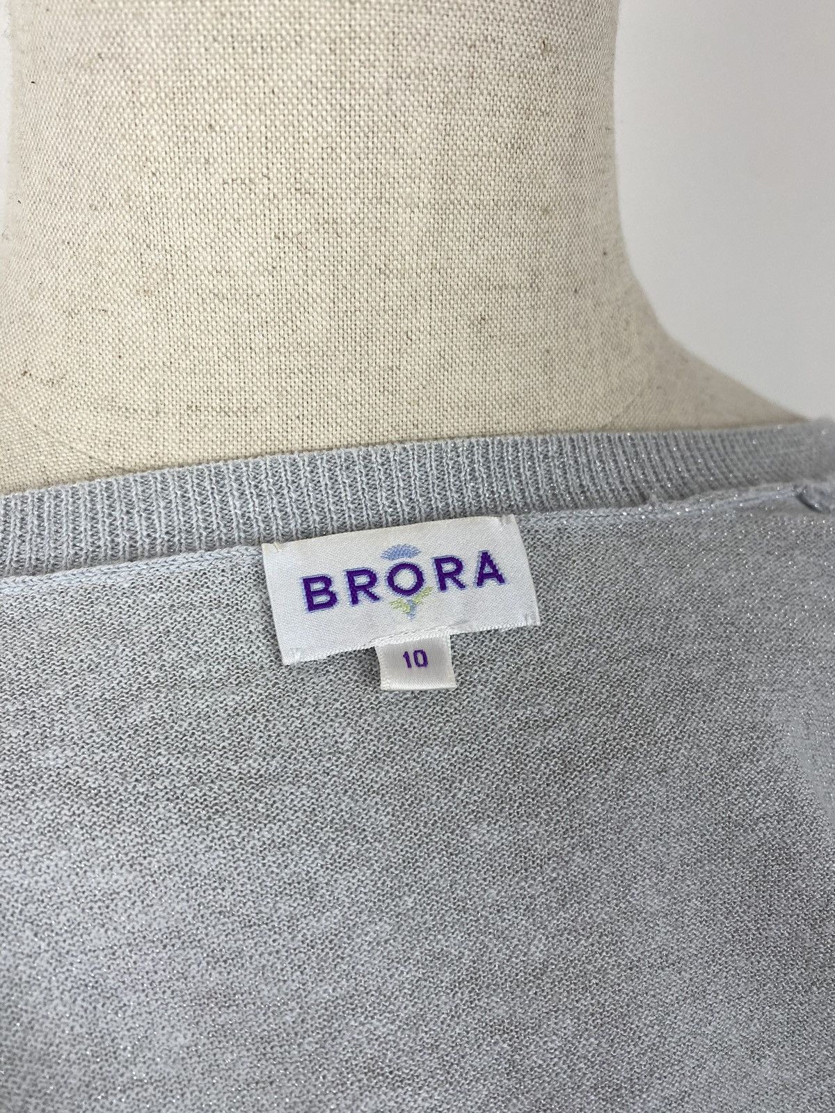 Vintage Women’s BRORA Cardigan Sweater Linen/Cotton/Nylon size 10 Size L / US 10 / IT 46 - 6 Thumbnail