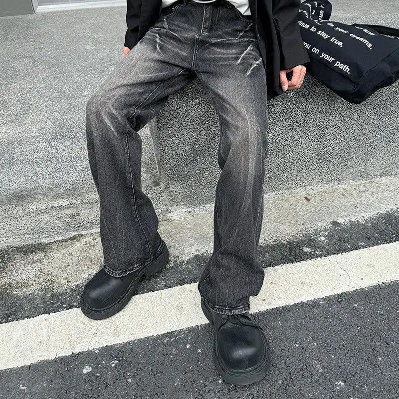 Japanese Brand Retro hip-hop loose straight leg micro flared jeans Size US 32 / EU 48 - 6 Thumbnail