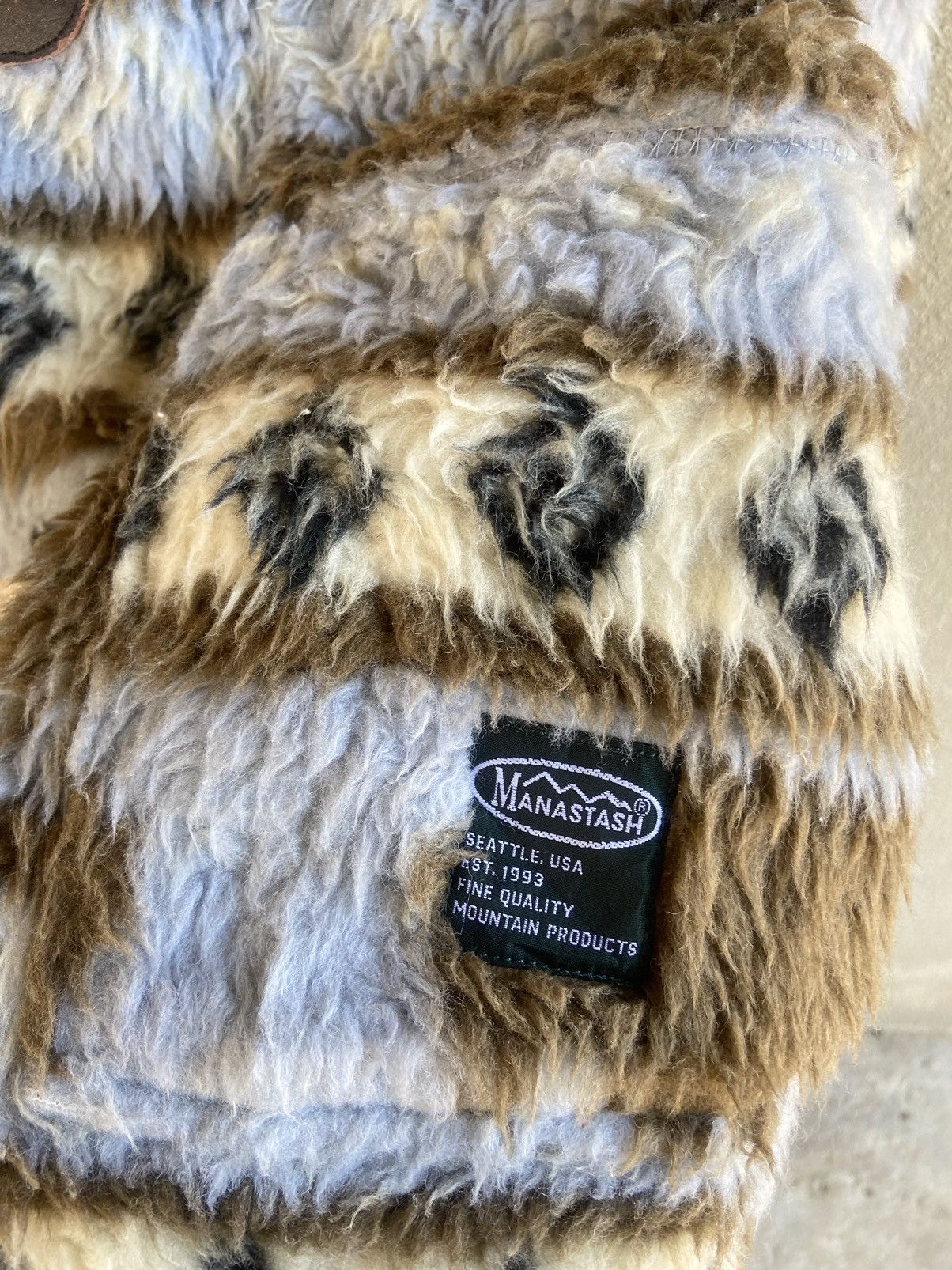 Manastash MANASTASH printed buffalo fleece duffle coat Size US S / EU 44-46 / 1 - 5 Thumbnail