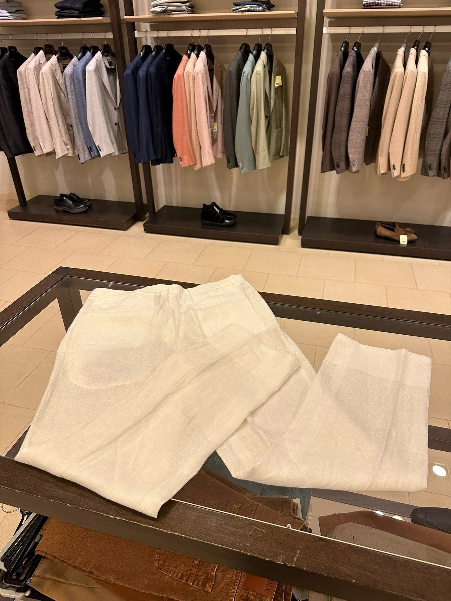 Ermenegildo Zegna Zegna UBI31A5 White Linen Casual Pants Size US 38 / EU 54 - 8 Thumbnail