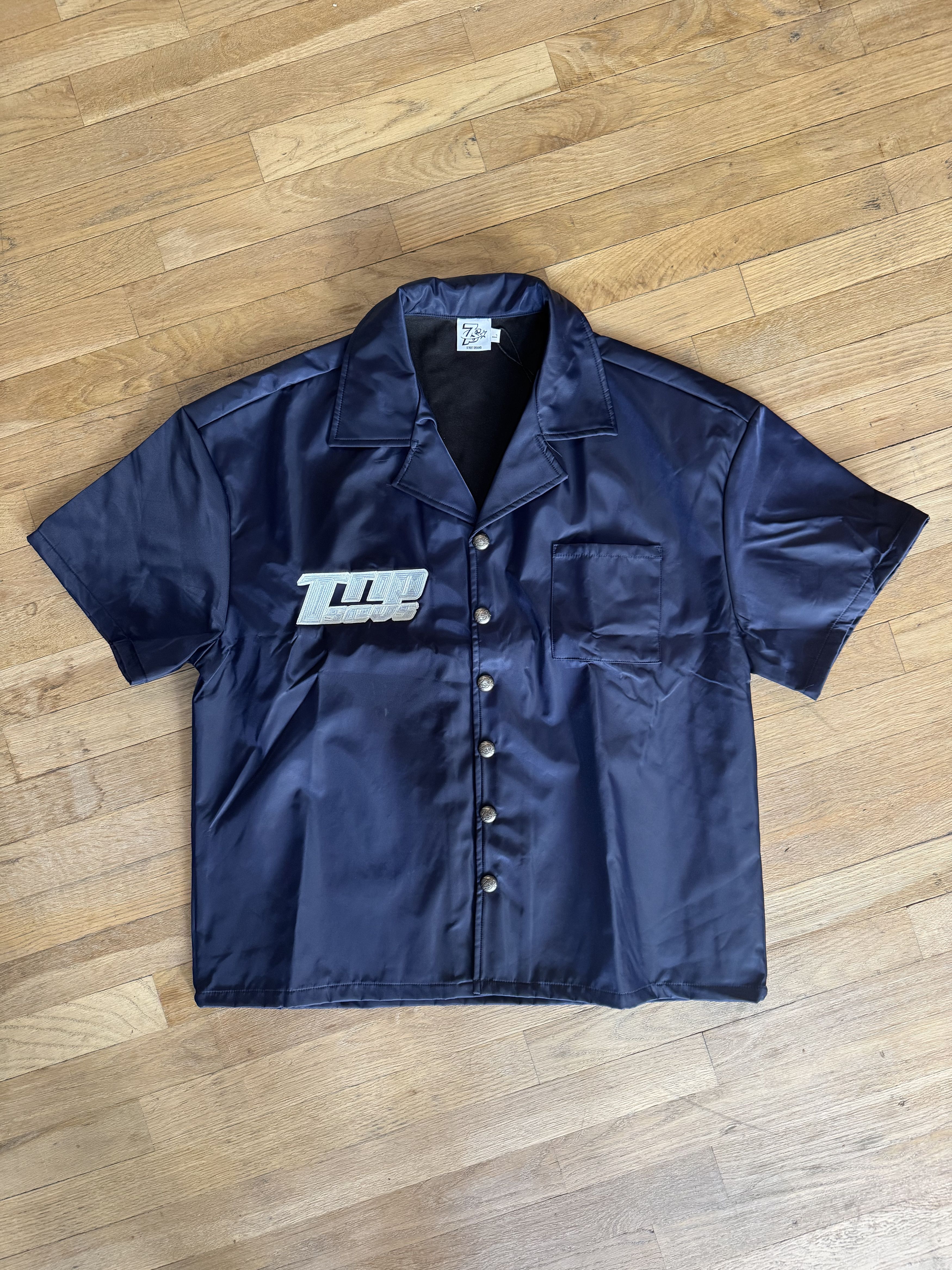 TRIPLE SEVENS Triple Sevens Nylon button up Navy Size US XL / EU 56 / 4 - 1 Thumbnail