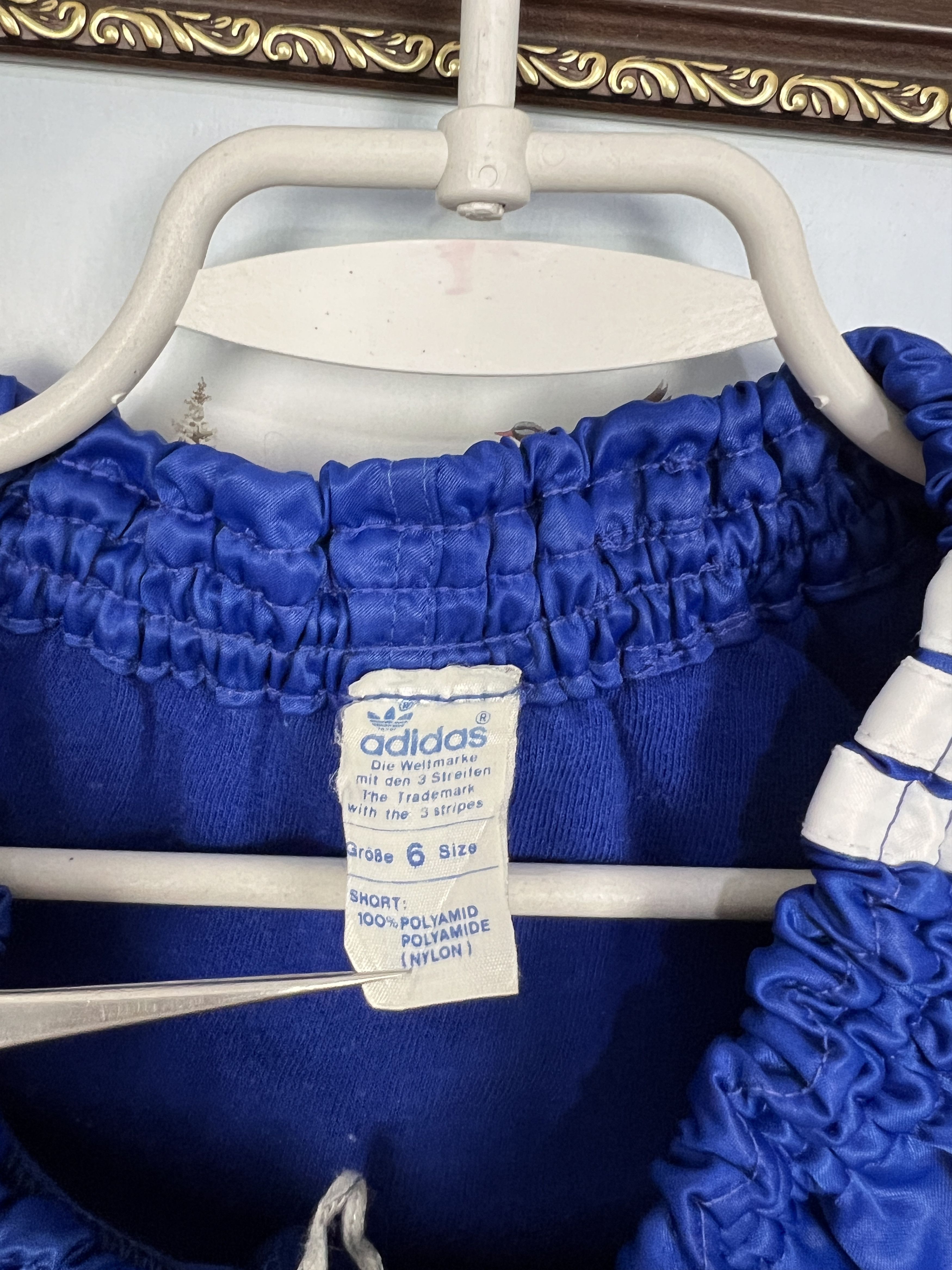 Adidas Vintage 90's Adidas West Germany Nylon Blue Shorts Mens L Size US 34 / EU 50 - 8 Thumbnail