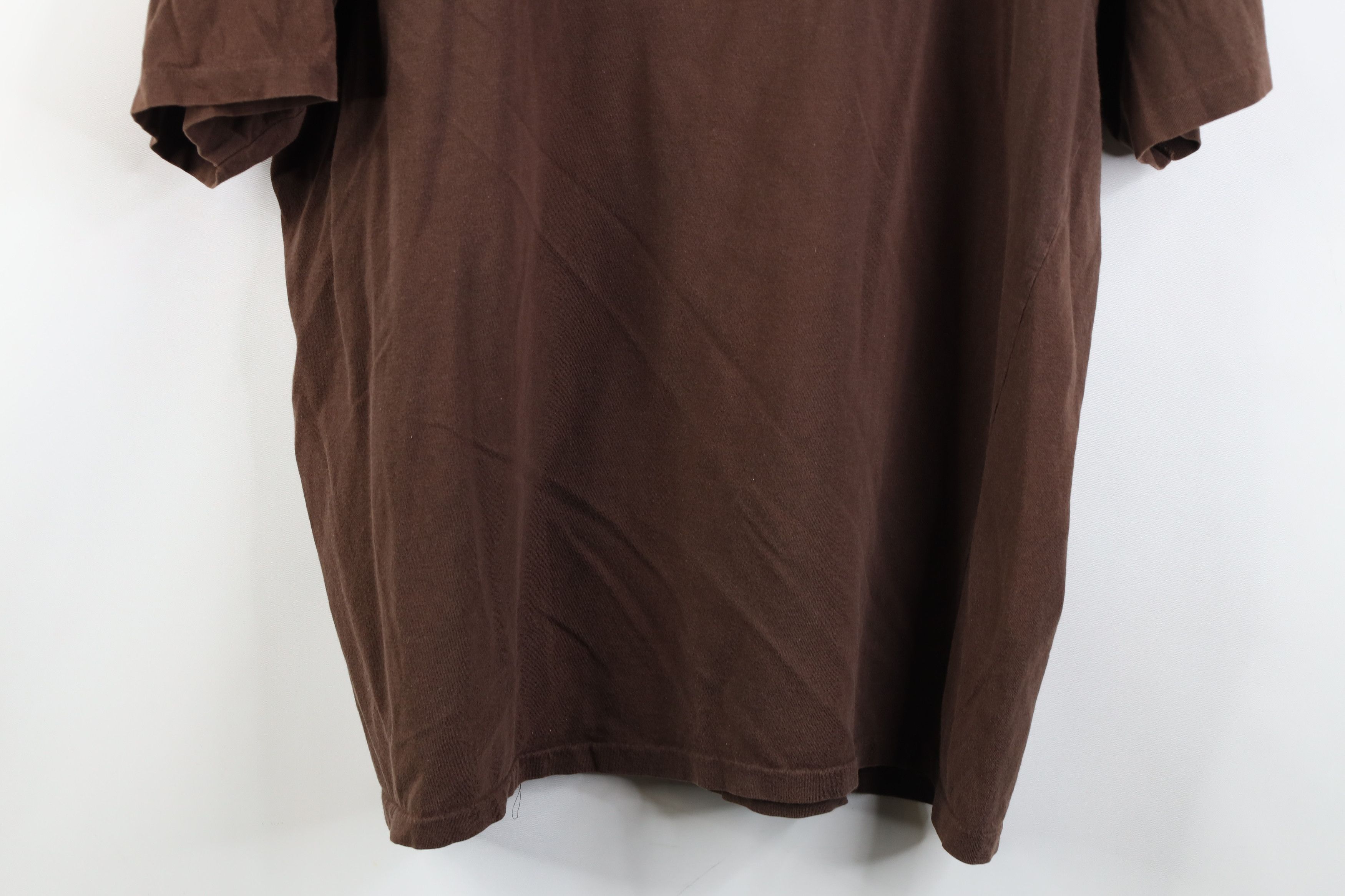 Vintage Vintage 90s Streetwear Short Sleeve T-Shirt Chocolate Brown Size US L / EU 52-54 / 3 - 15 Thumbnail