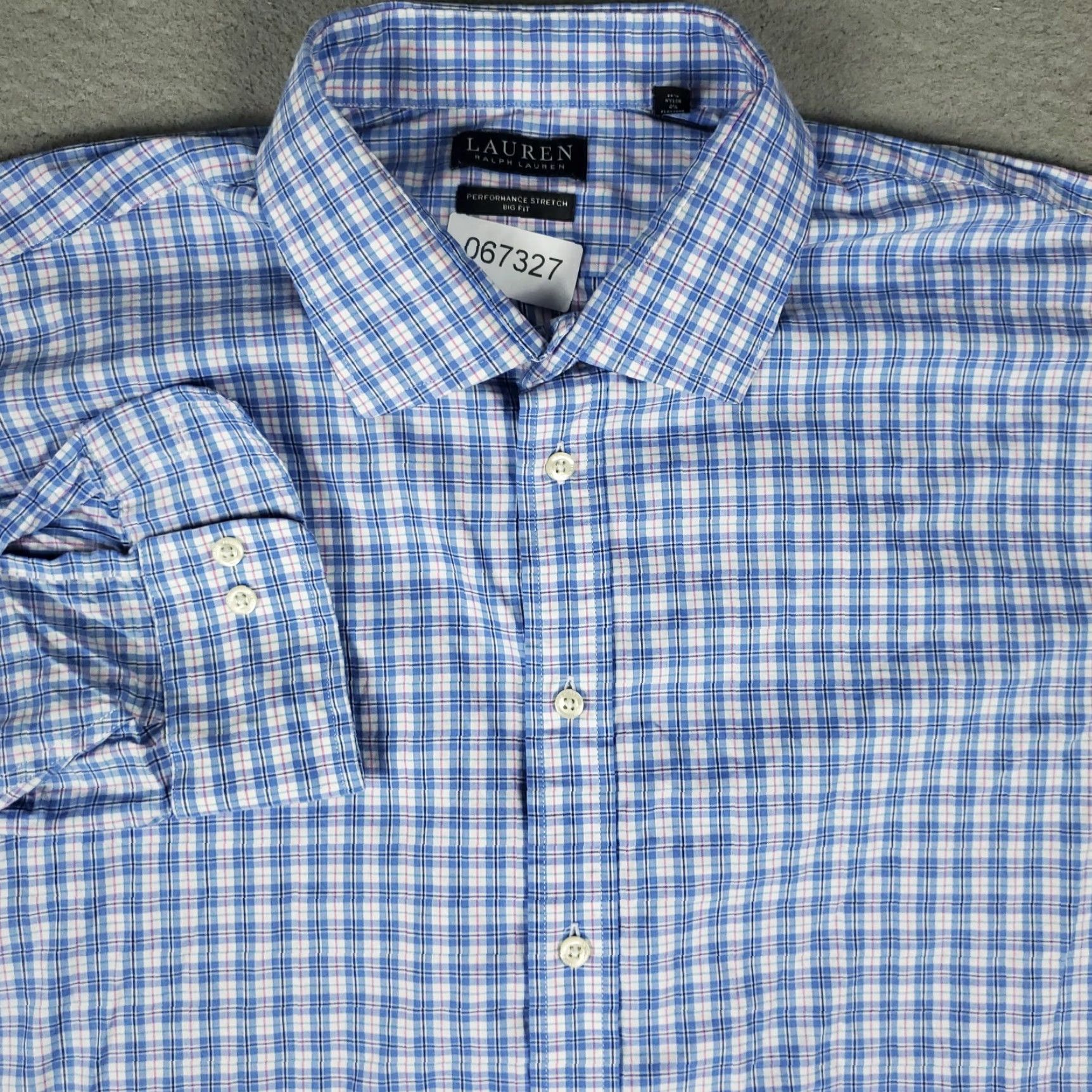 Ralph Lauren Ralph Lauren Shirt Mens 18.5 Performance Stretch Plaid Button Up Long Sleeve Dress Shirt Blue Size US XXL / EU 58 / 5 - 2 Thumbnail