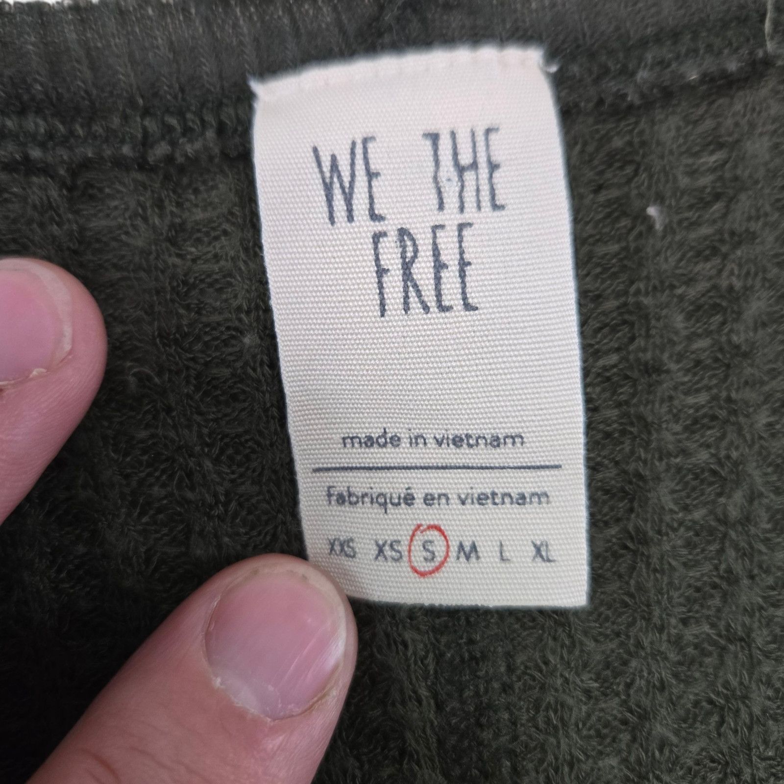 Free People We The Free Olive Gray Thermal Waffle Knit Top Size Small Size S / US 4 / IT 40 - 5 Thumbnail